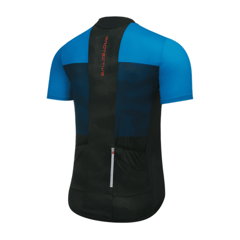 Trikot Herren P-Transform in Stahlblau, Rückansicht
