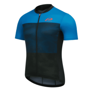 Trikot Herren P-Transform in Stahlblau, Vorderansicht