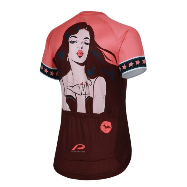 Trikot Damen P-Sweet Jane in Tiefrot, Rückansicht