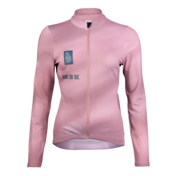 Gravel Langarmtrikot Damen P-Mystery LS W in Mauve, Vorderansicht