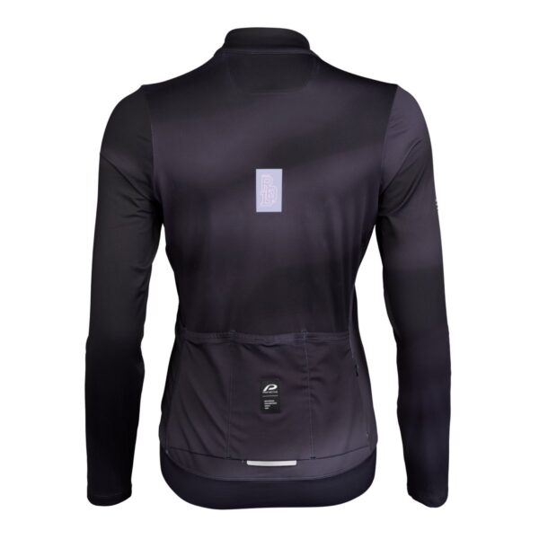 Gravel Langarmtrikot Damen P-Mystery LS W in Schwarz, Rückansicht