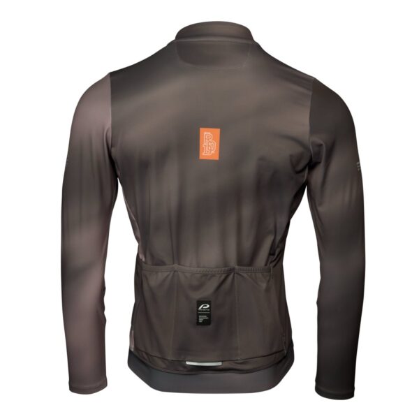 Gravel Langarmtrikot Herren P-Mystery LS in Braun, Rückansicht