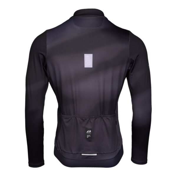Gravel Langarmtrikot Herren P-Mystery LS in Schwarz, Rückansicht