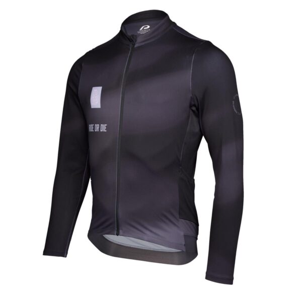 Gravel Langarmtrikot Herren P-Mystery LS in Schwarz, Seitenansicht