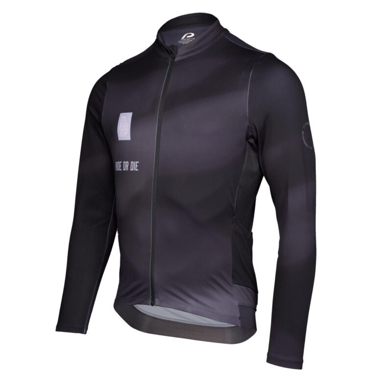 Gravel Langarmtrikot Herren P-Mystery LS in Schwarz, Seitenansicht