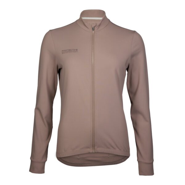 Langarmtrikot Damen P-Drift W in Braun, Vorderansicht