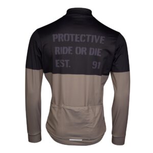 Langarmtrikot Herren P-Minds Eye in Braun, Rückansicht