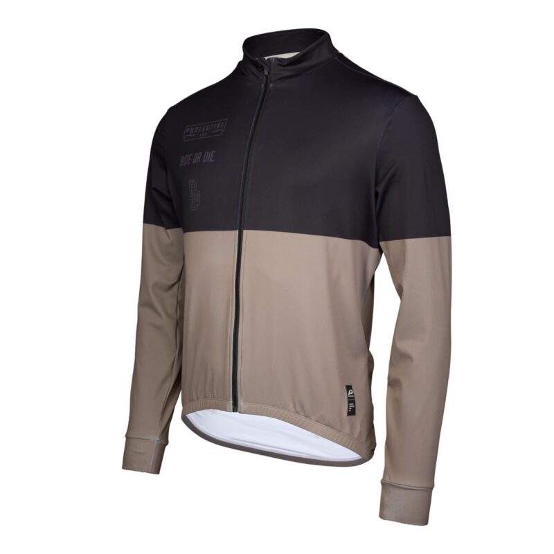 Langarmtrikot Herren P-Minds Eye in Braun, Seitenansicht